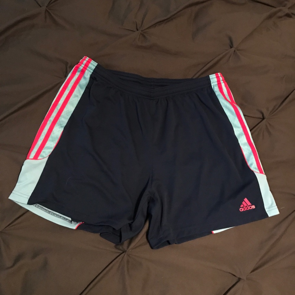Adidas Blue and Pink Athletic Shorts